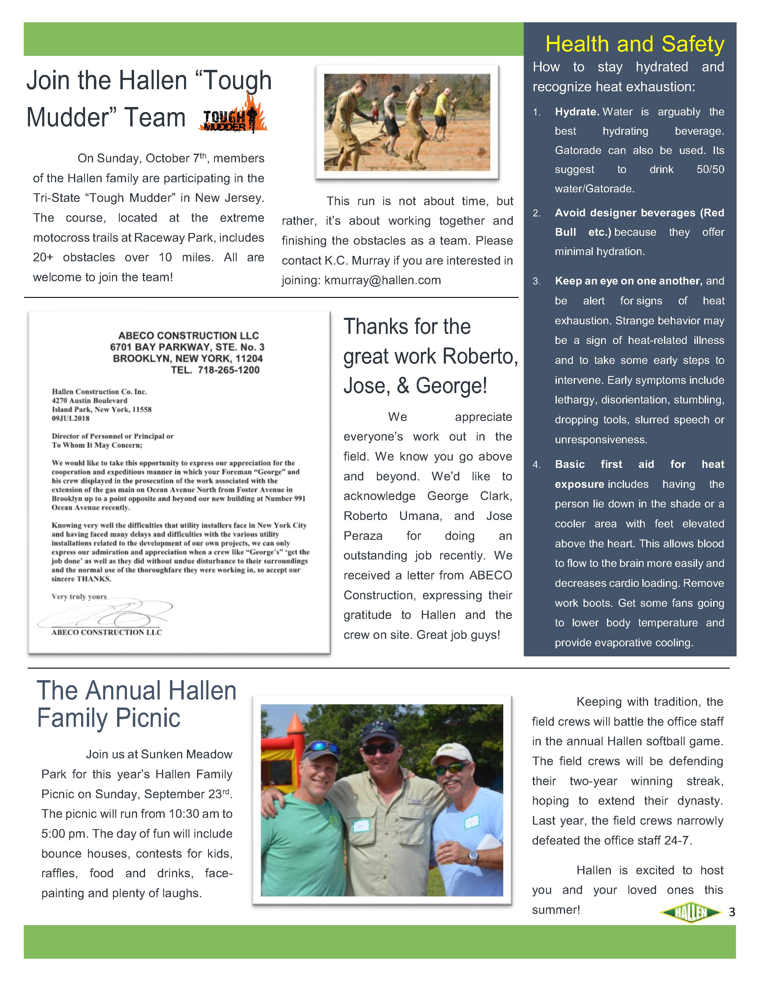 August 2018 Company Newsletter page 3