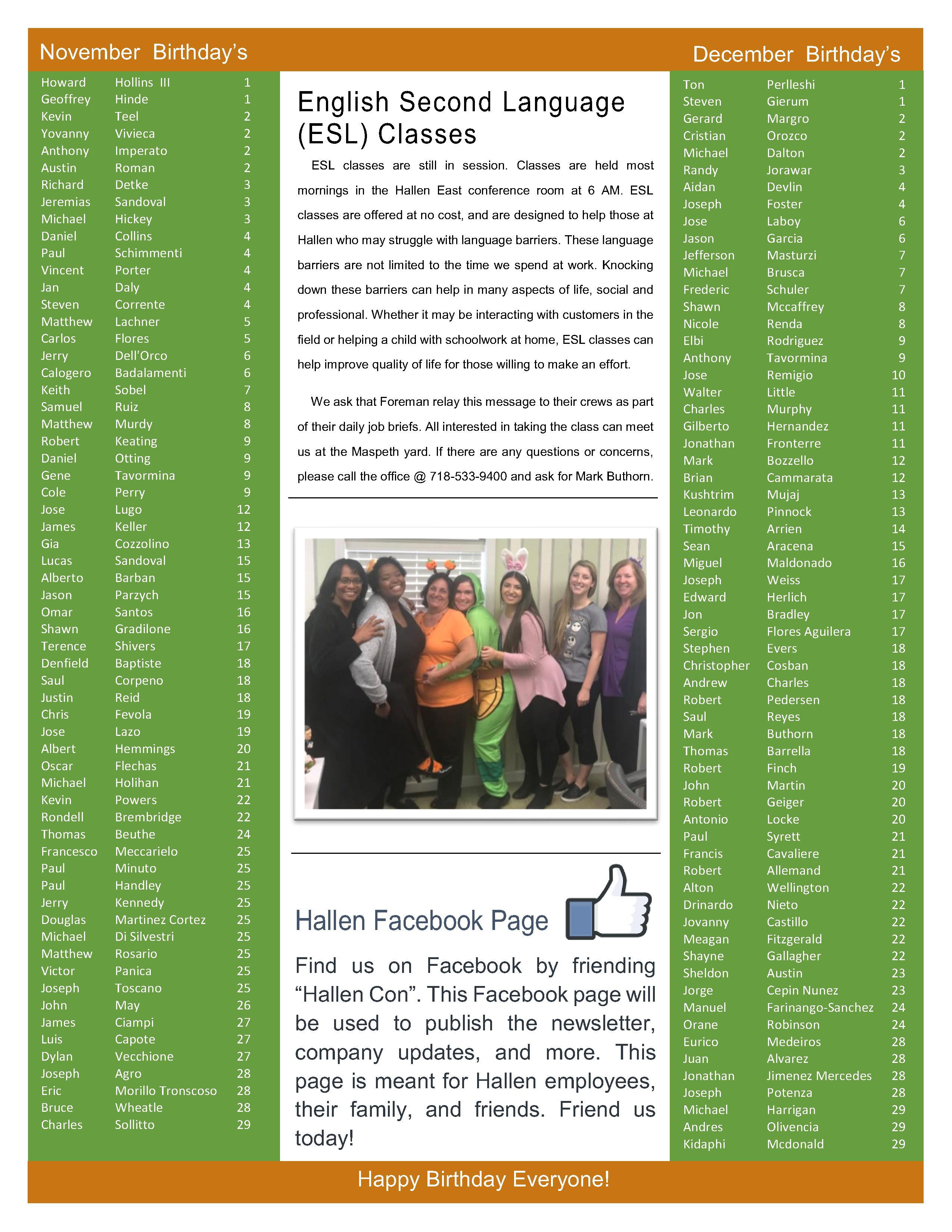December 2018 Company Newsletter page 3