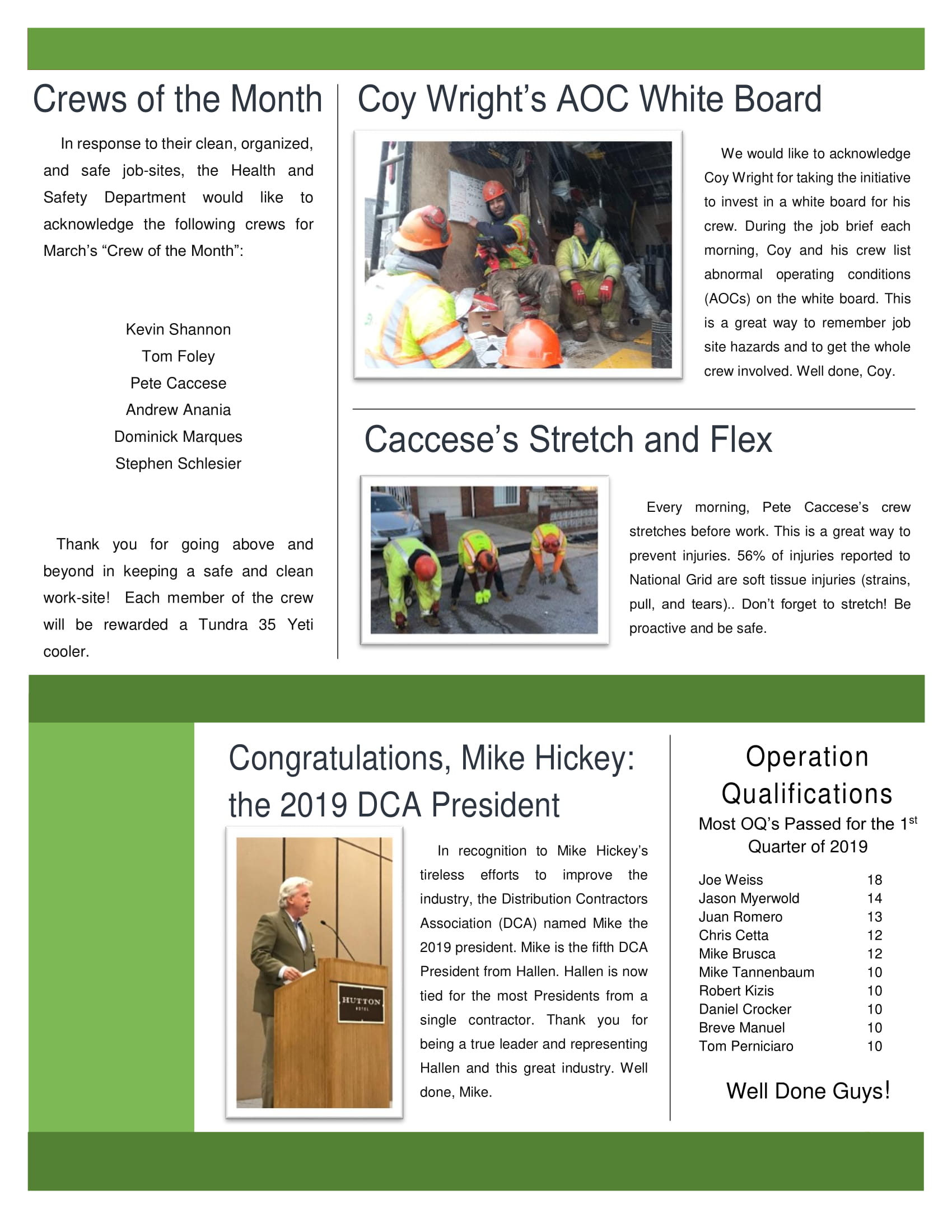 April 2019 Company Newsletter Page 5